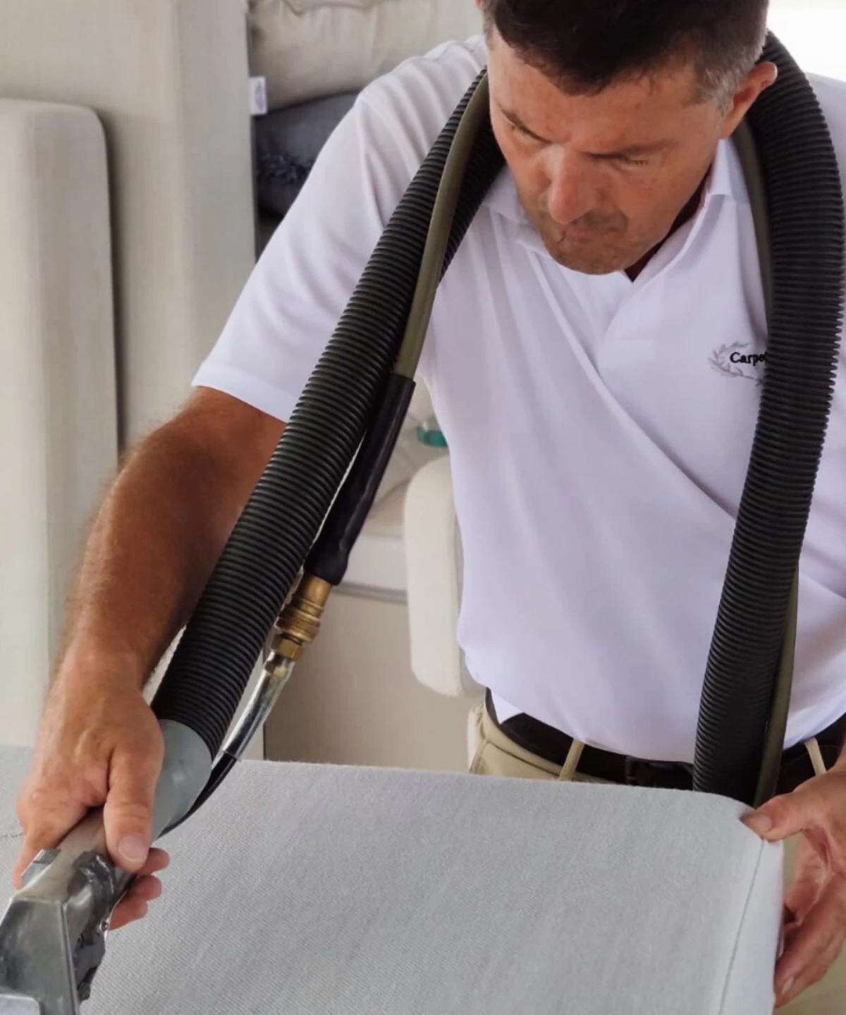 Yacht upholstery cleaning by Carpet Care in Cannes