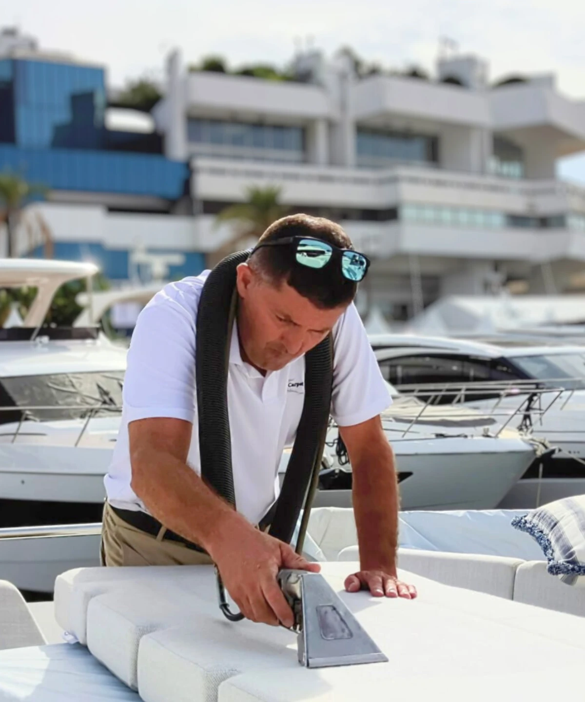 Carpet Care upholstery care during the Cannes Yachting Festival