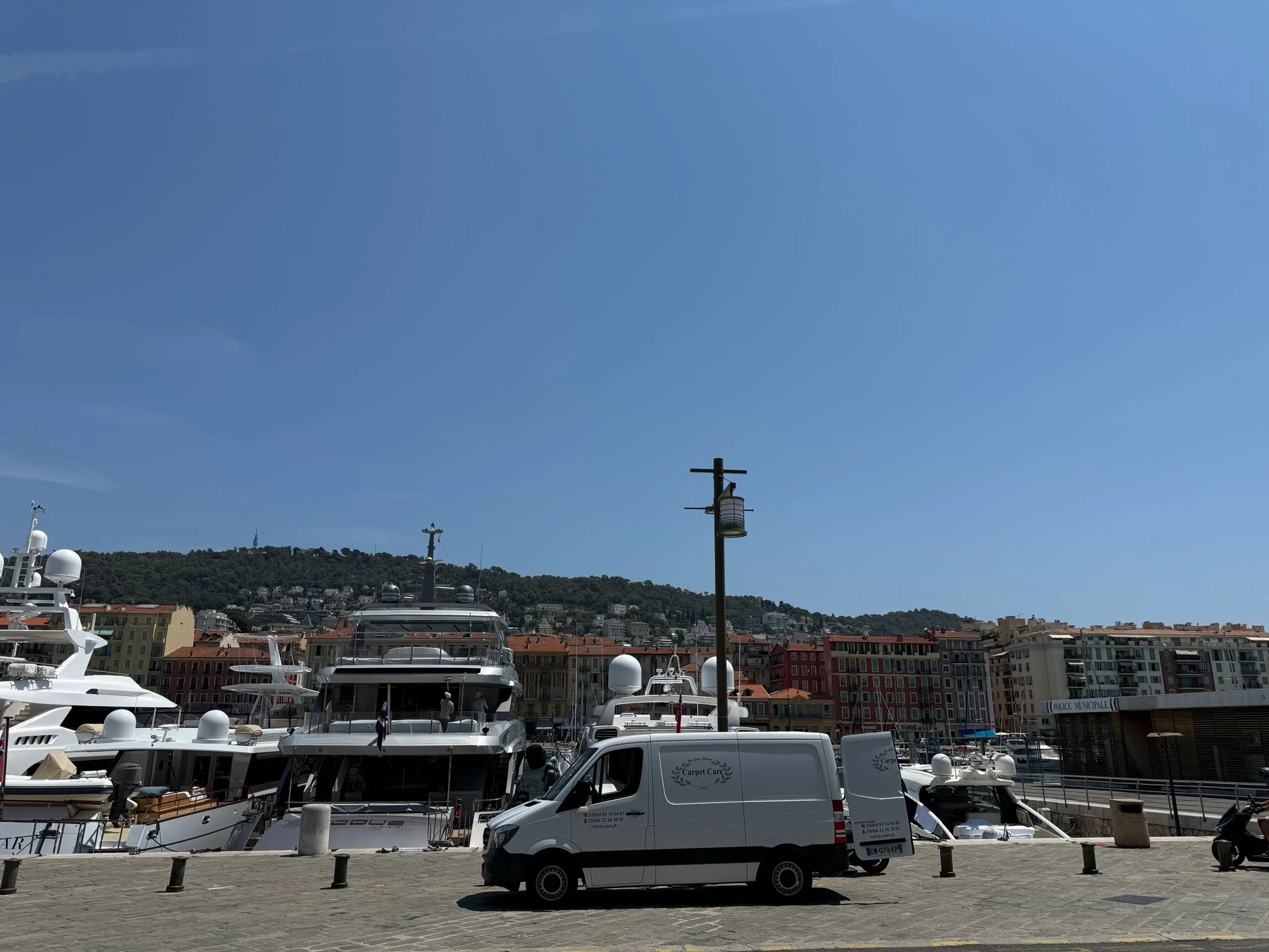 Carpet Care serving yachts on the Nice waterfront